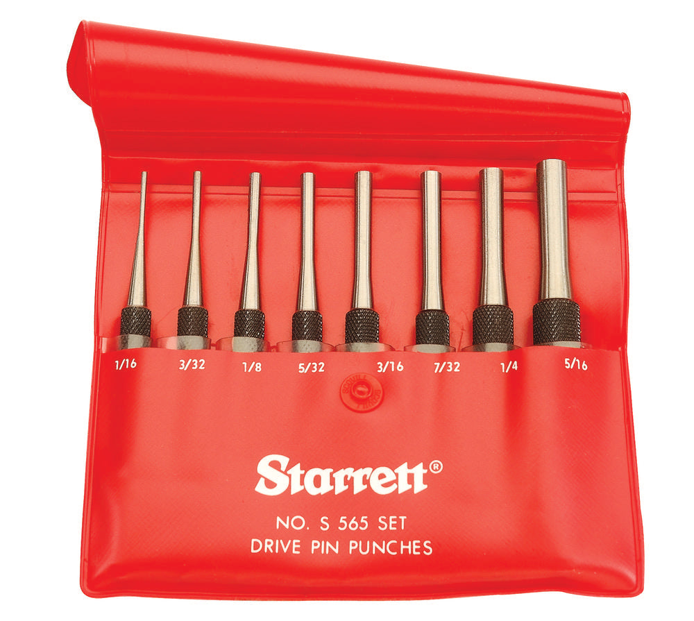 Ensemble de poinçons à goupille d'entraînement en acier, longueur de 4 po, 1/16 po, 3/32 po, 1/8 po, 5/32 po, 3/16 po, 7/32 po, 1/4 po, 5/16 po, diamètre du poinçon