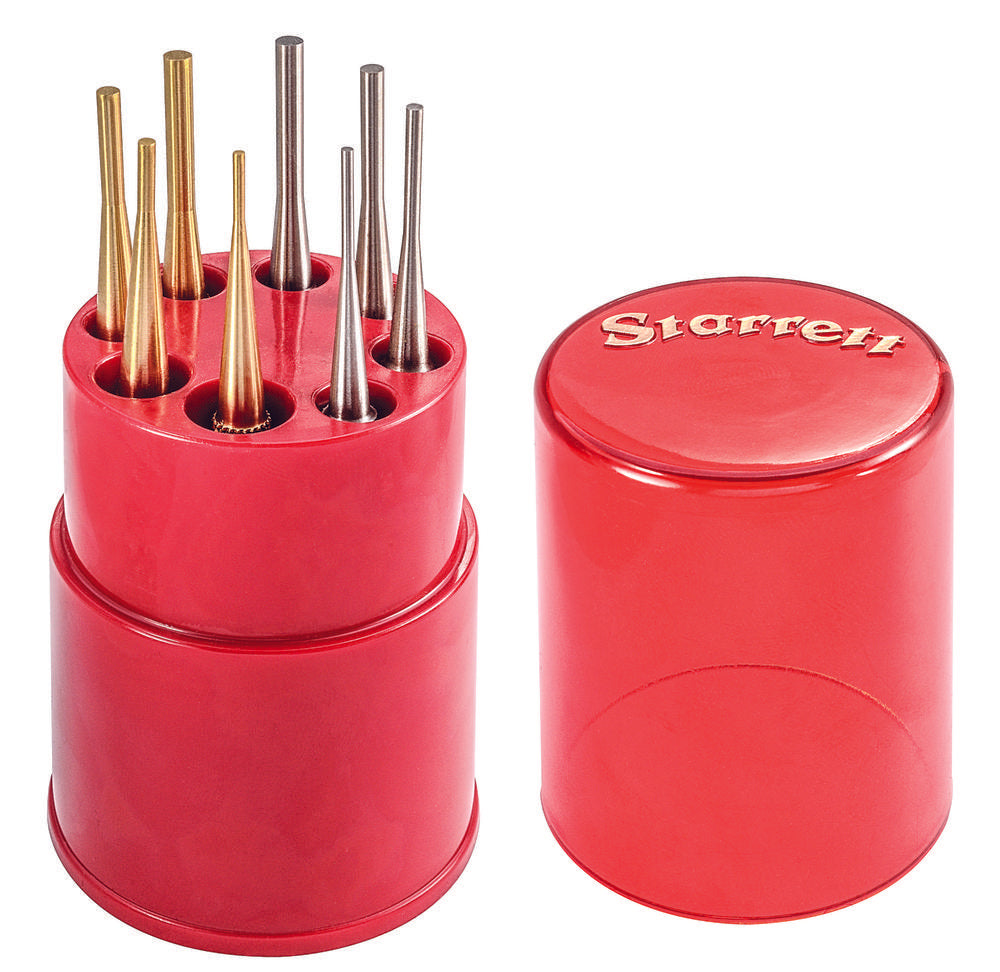 Steel Drive Pin Punch Set 4" Length 1/16", 3/32", 1/8", 5/32", 3/16", 7/32", 1/4", 5/16" Punch Diameter