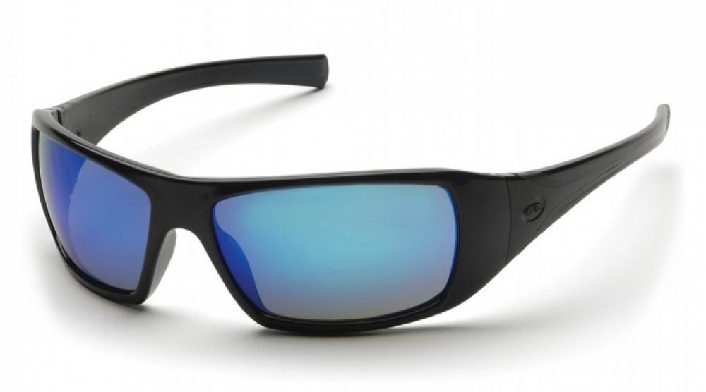 Goliath - Monture noire/verres miroir bleu glacier