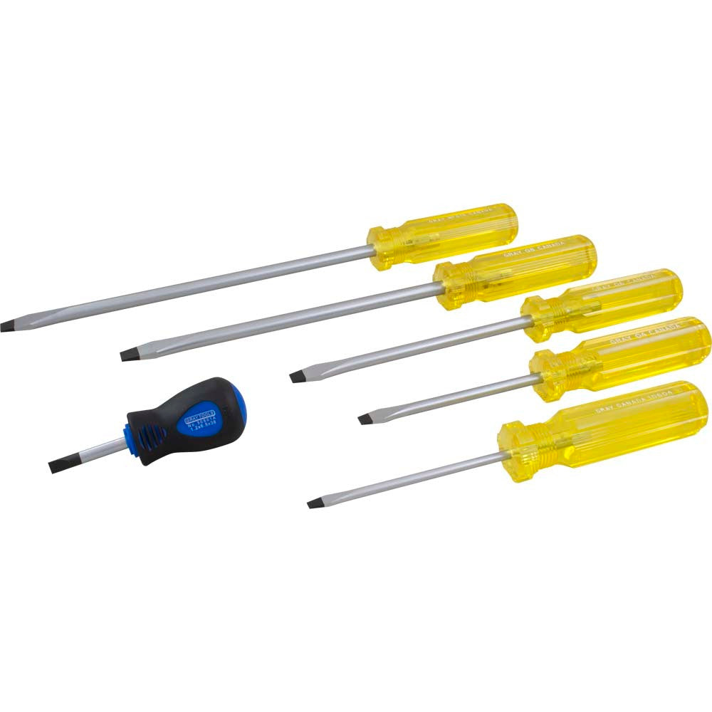 Slotted Screwdriver Set - 6 Pieces