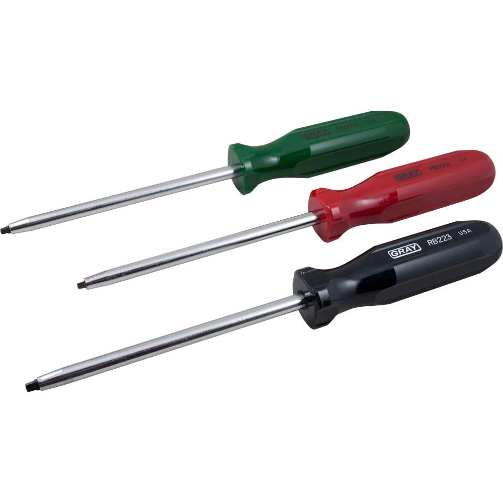 Square Recess Screwdriver Set - 3 Pieces