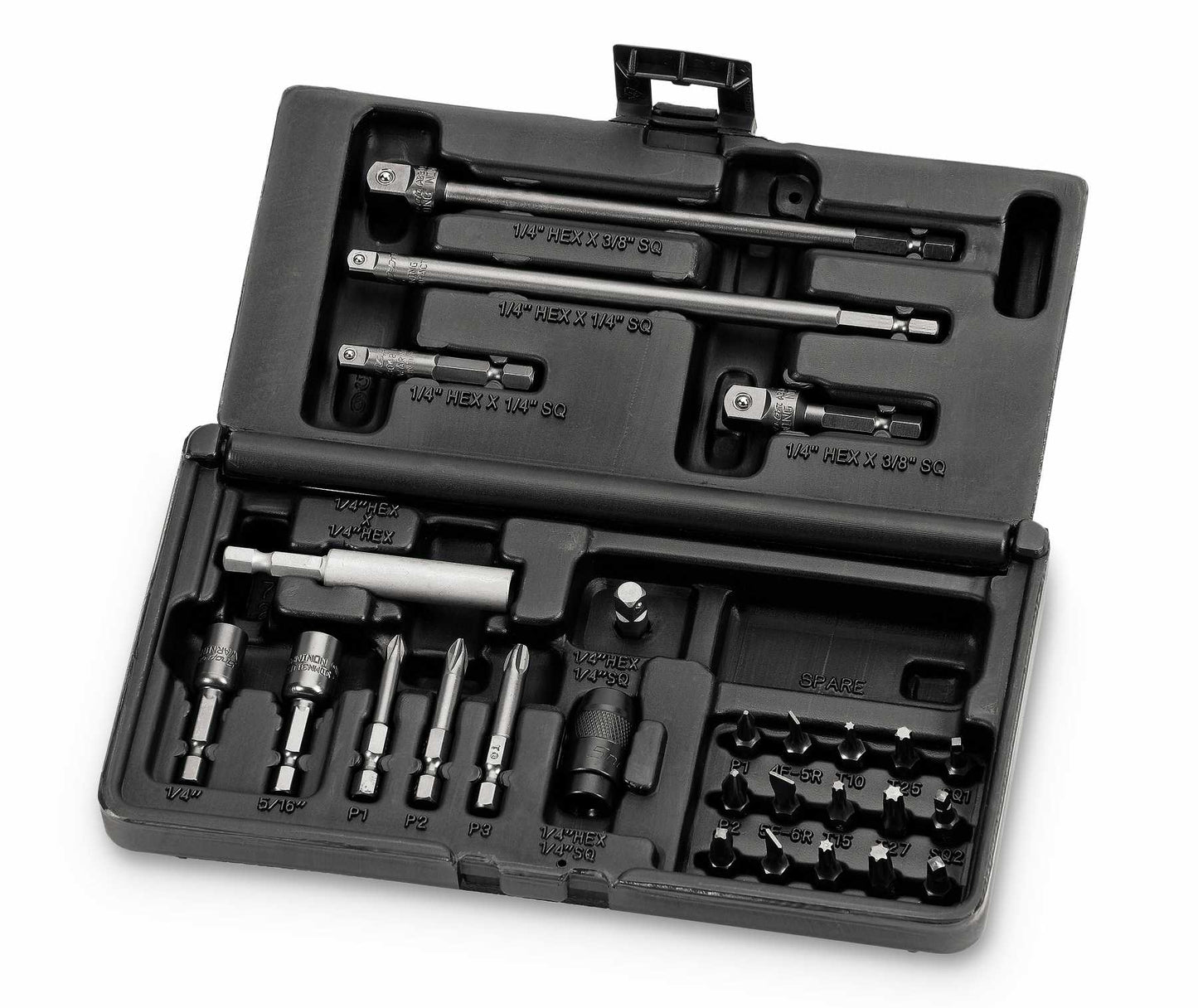 27 pc 1/4" Hex Drive Adaptor and Bit Set (Ball-Detent)