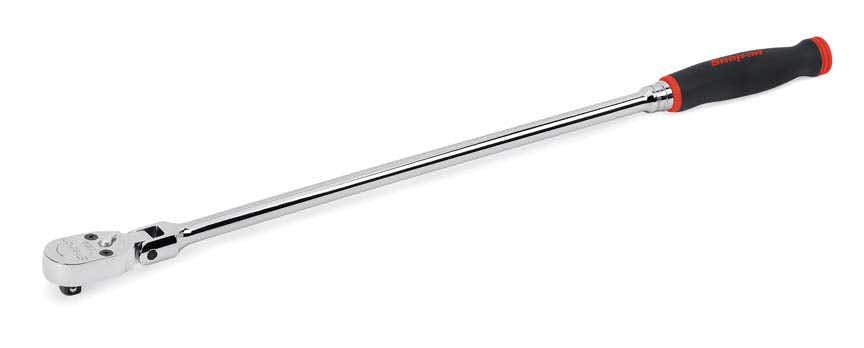 Clé à cliquet à tête flexible et manche long avec technologie Dual 80® à prise souple, entraînement 1/2" (rouge)