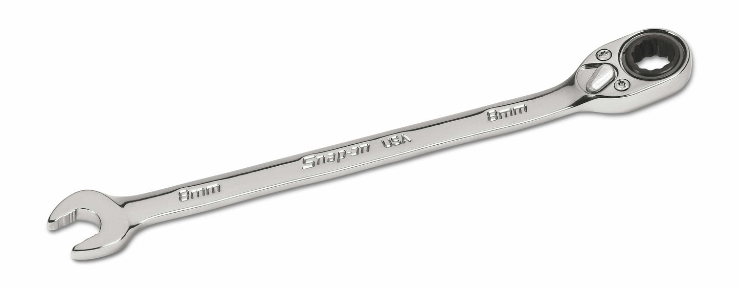 12-Point Flank Drive® Plus Reversible Ratcheting Combination Wrench, 8 mm