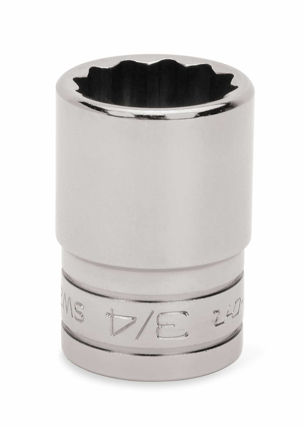1/2" Drive 12-Point SAE 3/4" Flank Drive® Shallow Socket