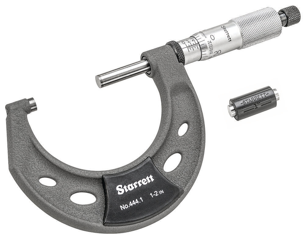 Outside Micrometer, 1-2", .0001" Graduations