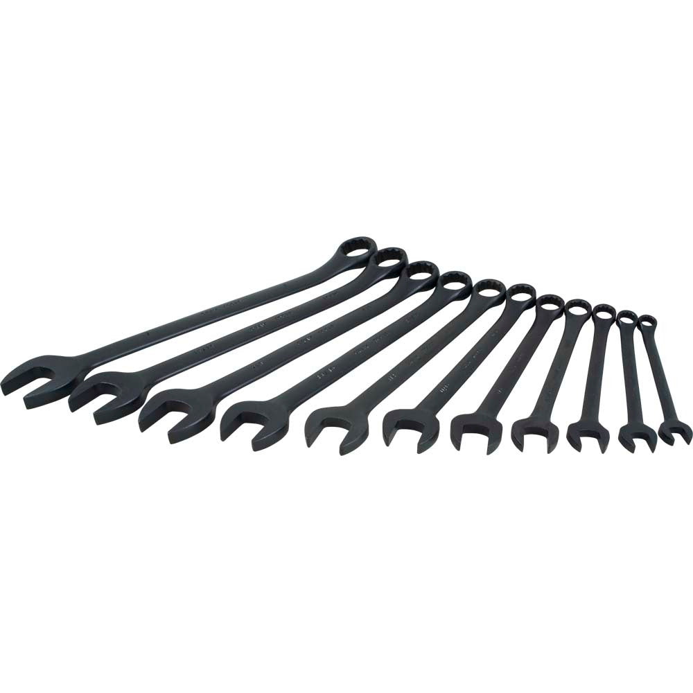 Jeu de clés combinées 11 pièces 12 pans SAE