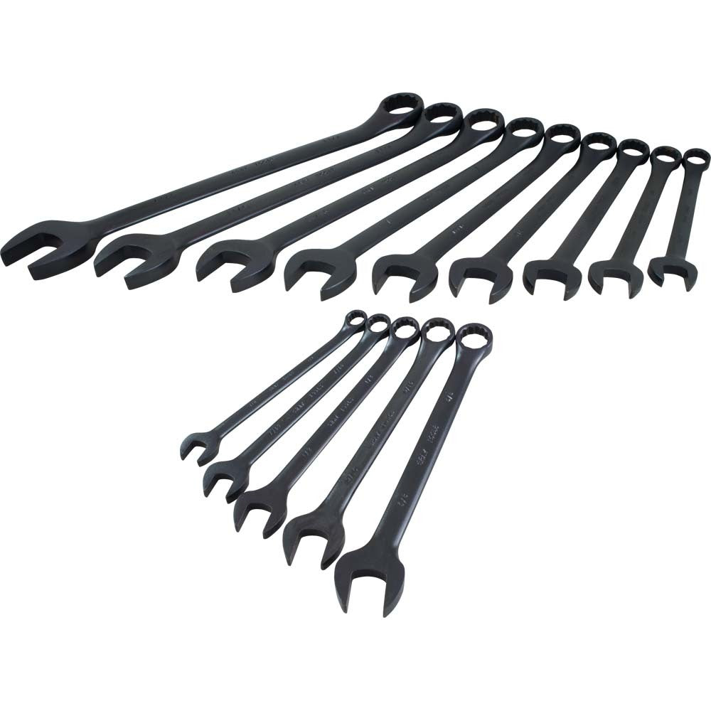 Jeu de clés combinées 14 pièces 12 pans SAE