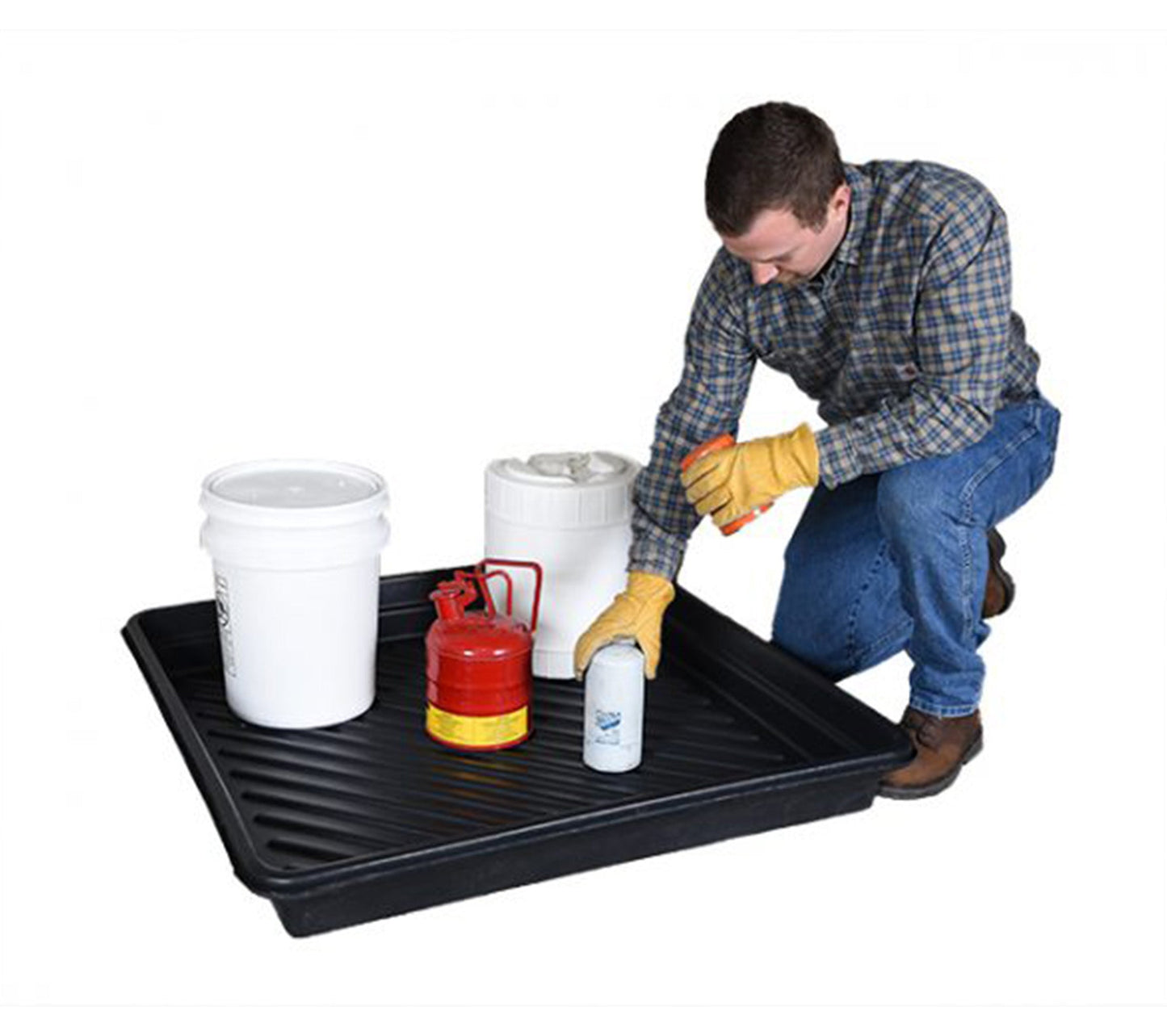 Utility Trays, Black, Polyethylene, 24″ x 36″ x 4¾” ID