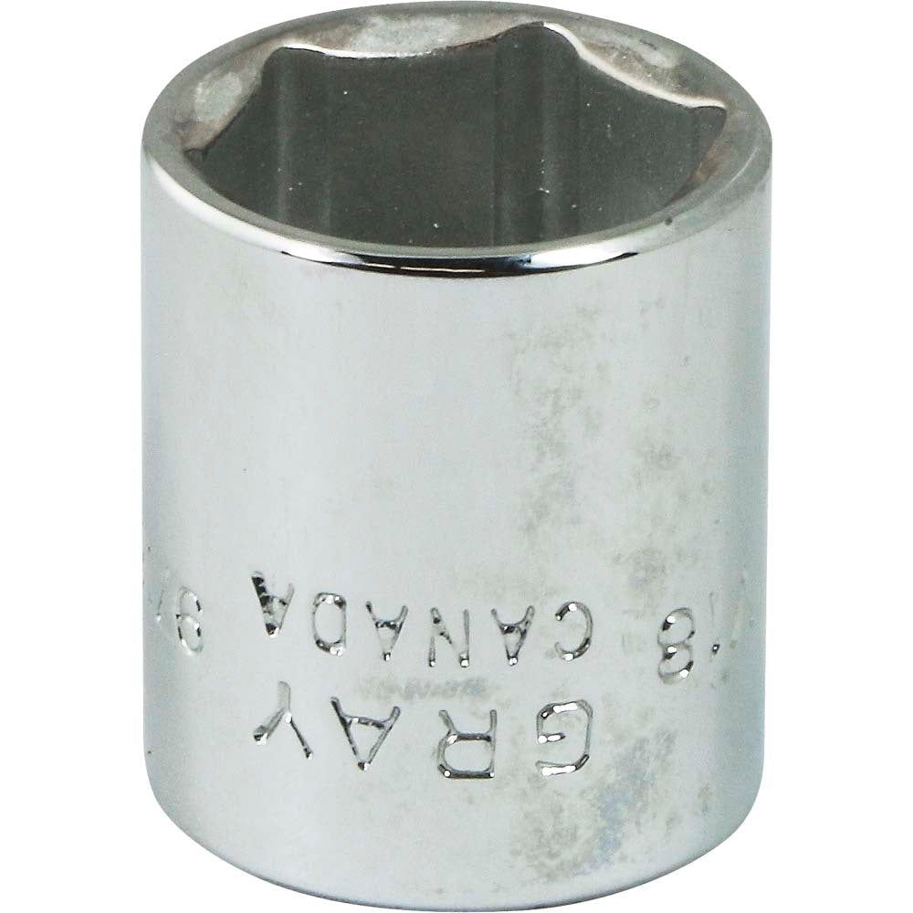 Douille - Chromée, entraînement 1/4", 9/16", 6 pans