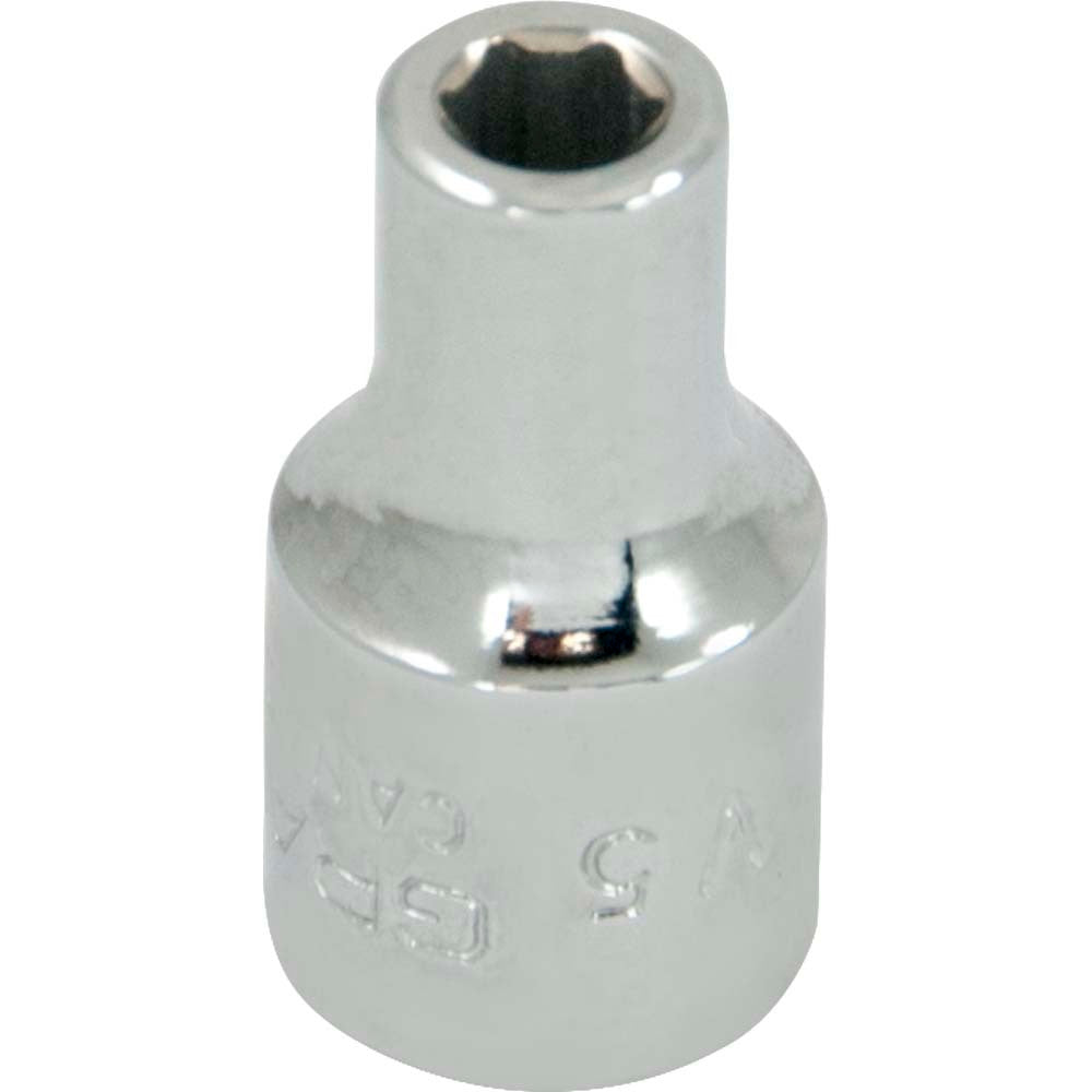 Socket - Chrome, 1/4" Drive, 5/32" Hex, 6-Point