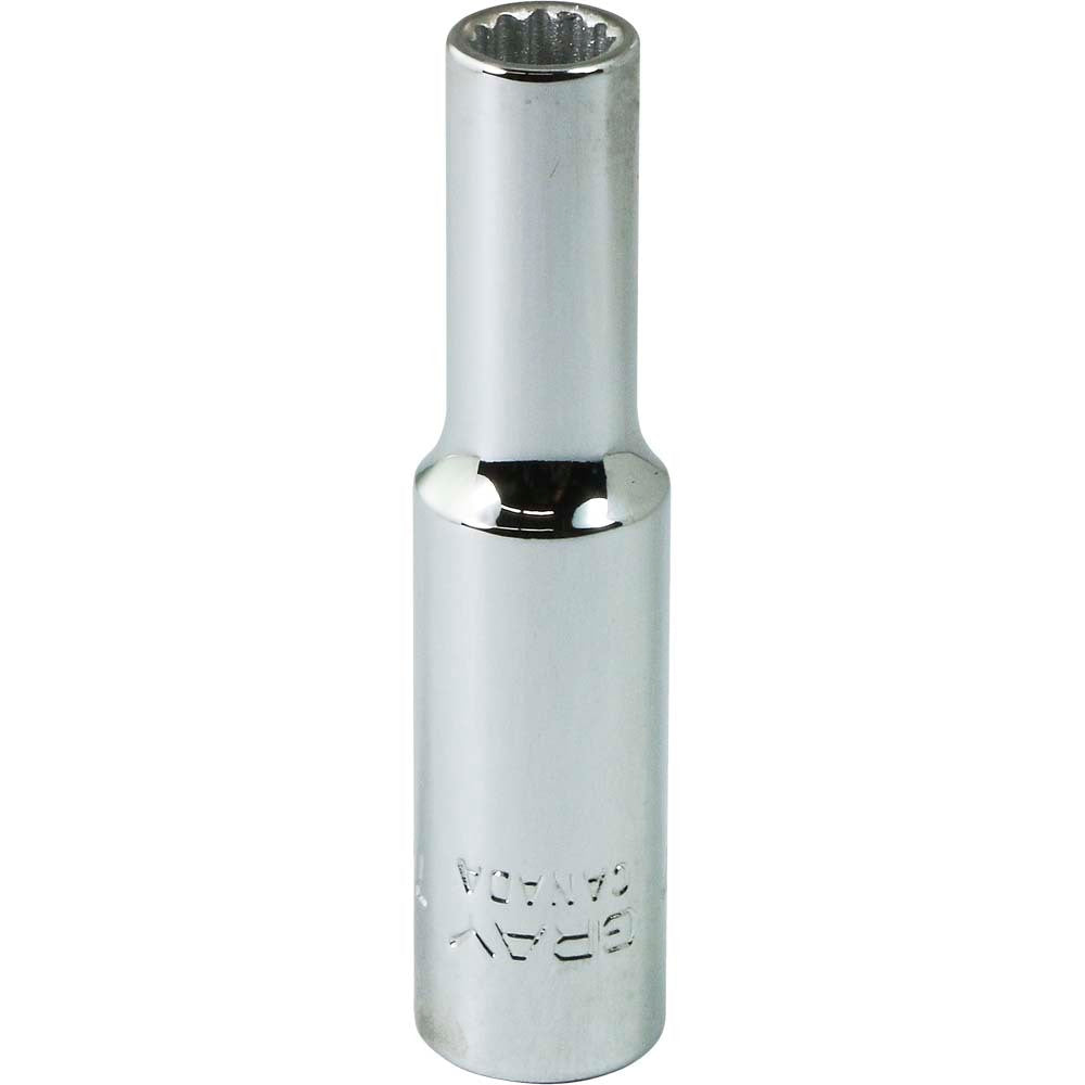 Socket - 7/32" x 1/4" Drive, 12-Point, Deep