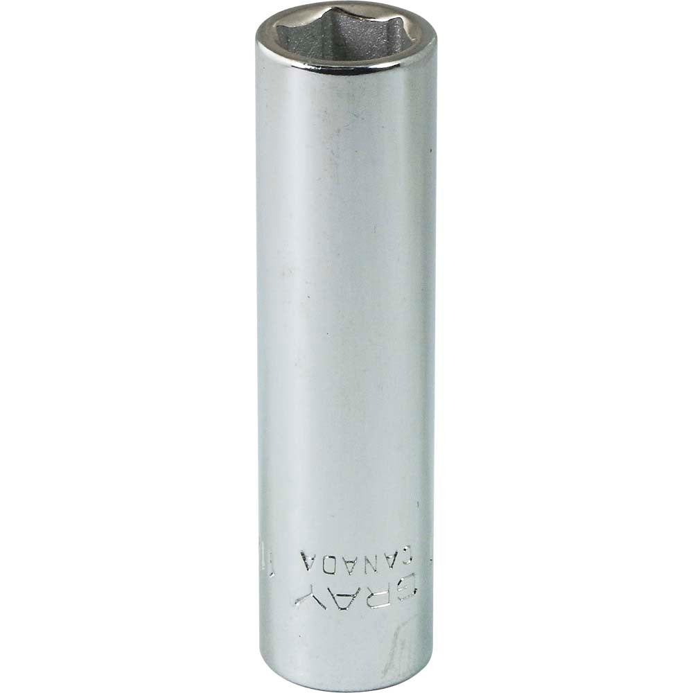 Socket - Deep, 1/4" Drive, 11/32" Hex, 6-Point