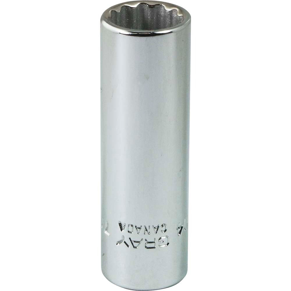Socket - 7/16" x 1/4" Drive, 12-Point, Deep