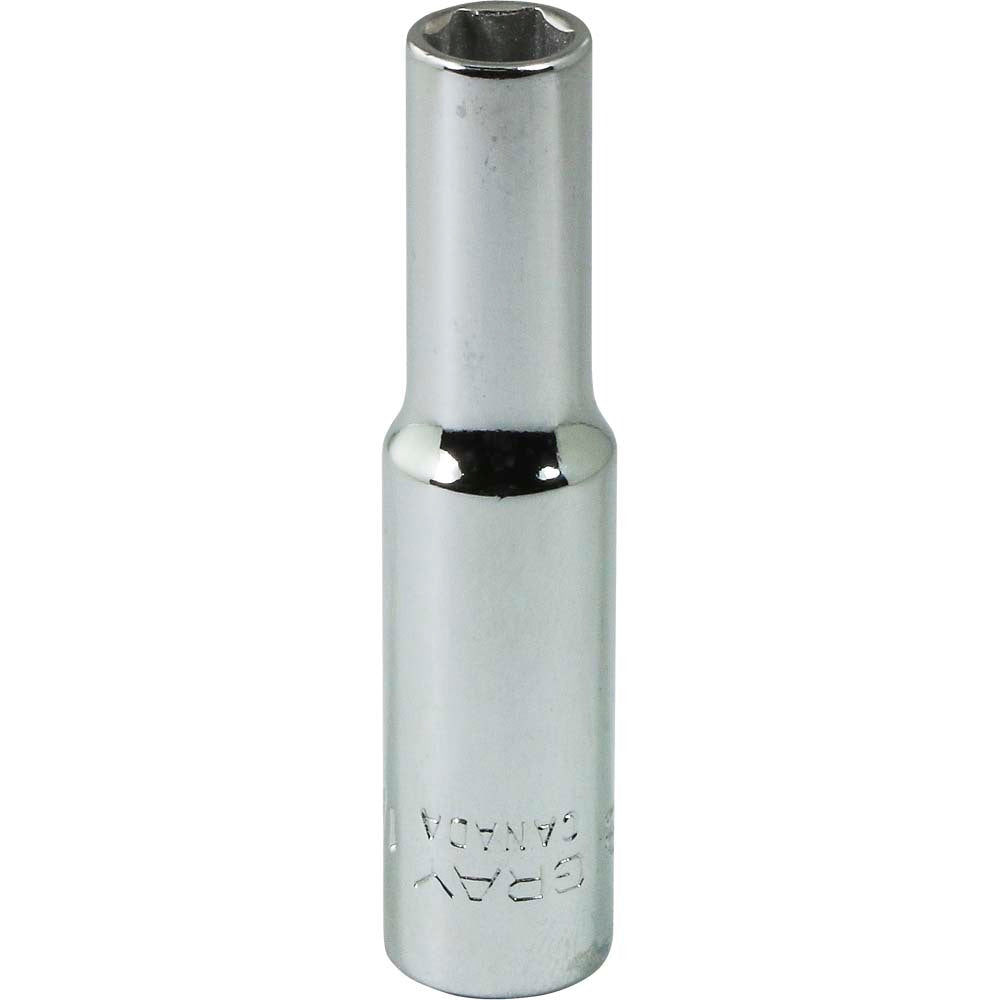 Socket - Deep, 1/4" Drive, 1/4" Hex, 6-Point