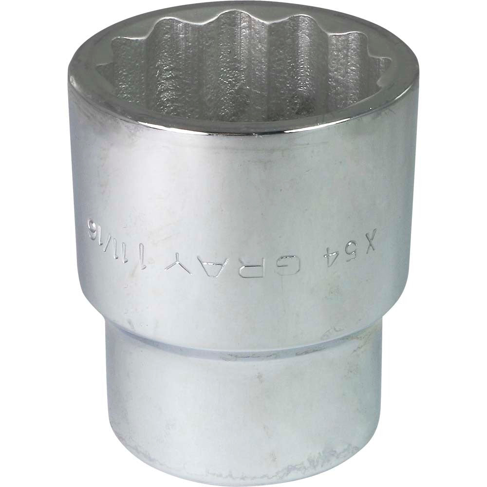 Socket 1-11/16" x 1" Drive 12 Point Regular