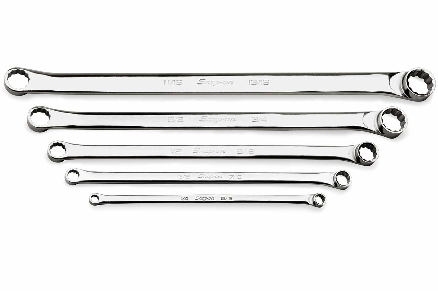 5 pc 12-Point SAE Flank Drive® High-Performance 15° Offset Box Wrench Set (1/4–13/16")