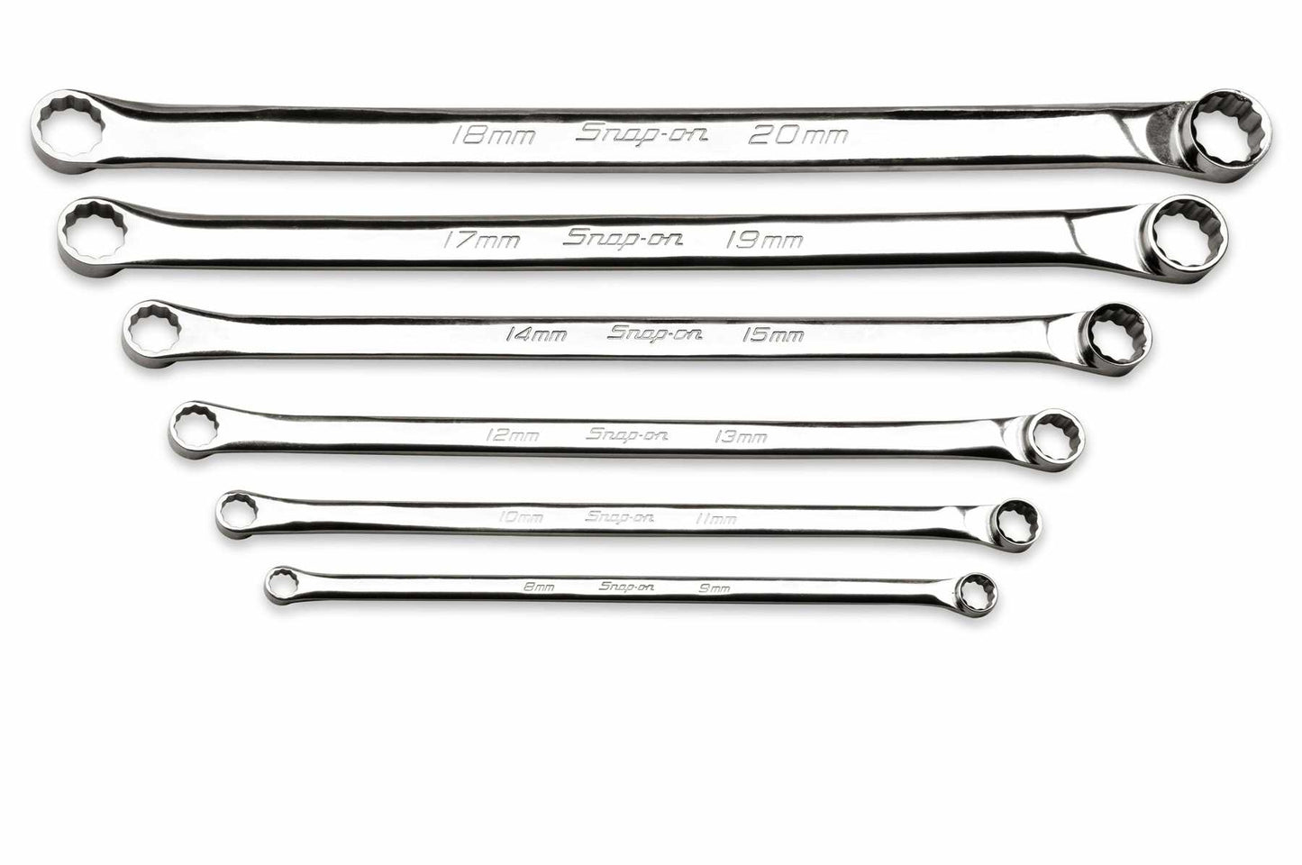 6 pc Metric 12-Point Flank Drive® High-Performance 15° Offset Box Wrench Set (8–20 mm)