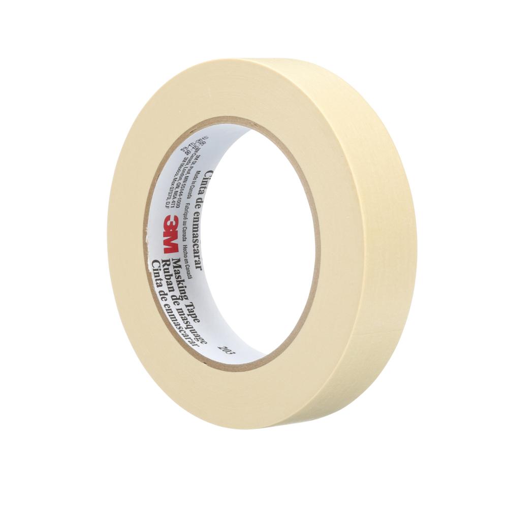 Ruban de masquage à usage général 3M™, 203, beige, 4,7 mil (0,12 mm), 0,95 po x 60 vg (24 mm x 55 m)