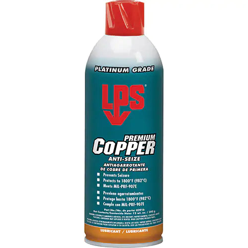 Copper Anti-Seize Lubricant, 16 oz., Aerosol Can, 1800°F (982°C) Max Temp