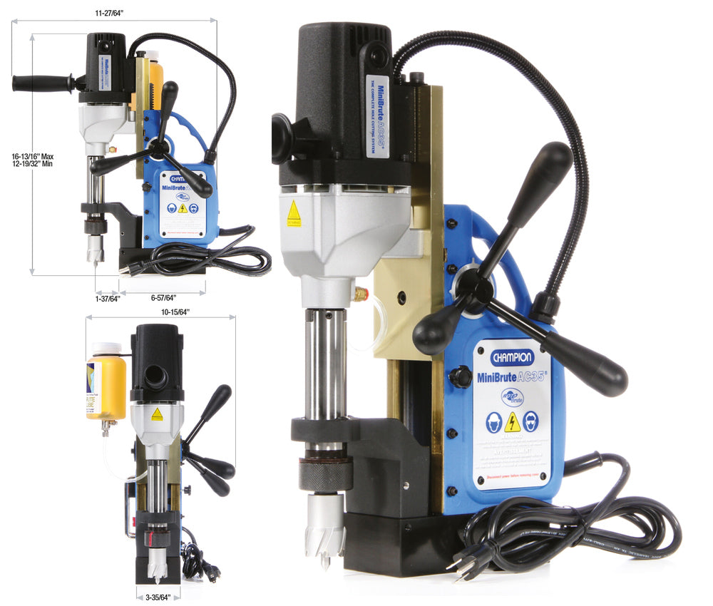 Perceuse à colonne magnétique MiniBrute - Puissance compacte pour un perçage de précision