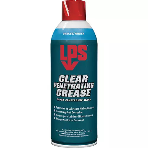 Clear Penetrating Grease, 11 oz., Aerosol Can