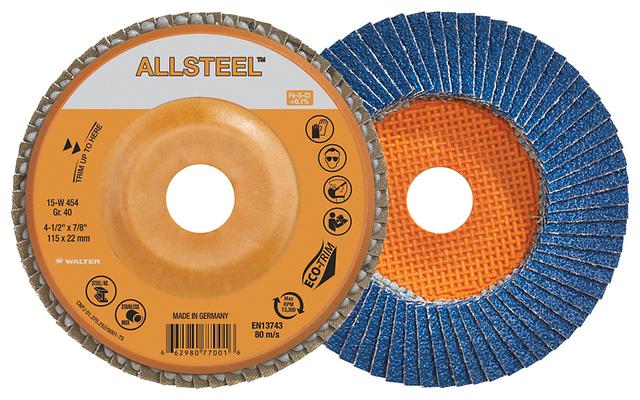 Acier tout acier 6" x 7/8" grain 80