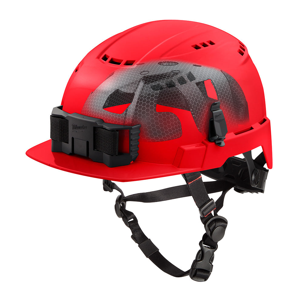 Bolt™ Red Front Brim Vented Safety Helmet With Impact Armor™ Liner Usa - Type 2, Class c