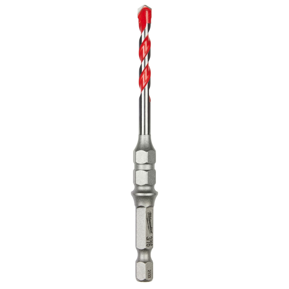 Shockwave™ Carbide Hammer Drill Bit For Concrete Screws 3/16" x 4", 3/PK