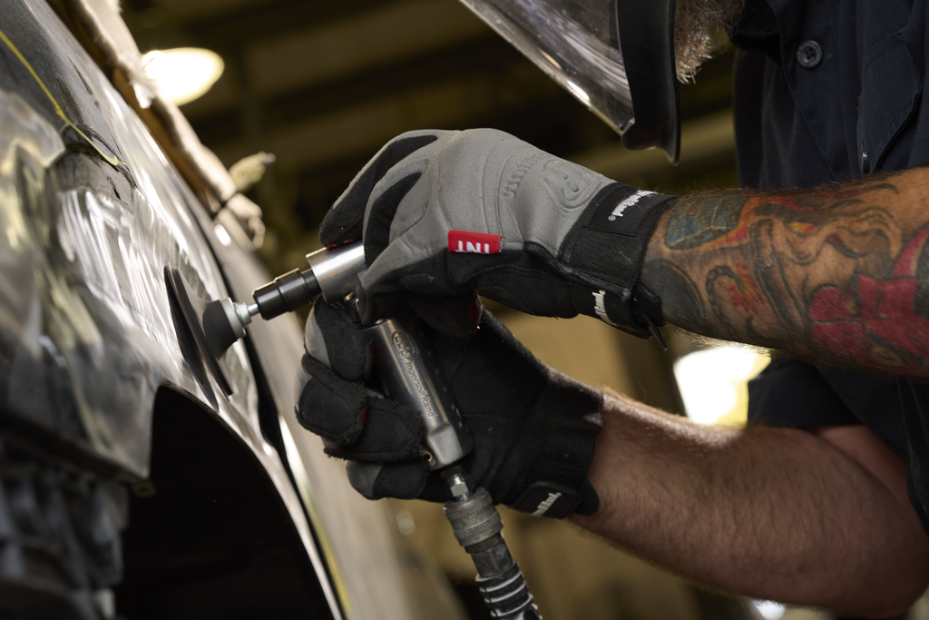 Air Angle Die Grinder, 0.25 Hp, 21,000 Rpm, 1/4 In Collet, Front Exhaust