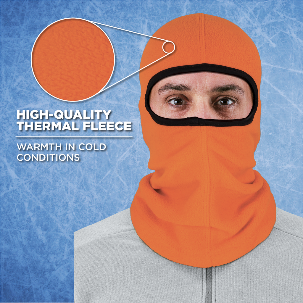 6821 Orange Balaclava Face Mask Fleece