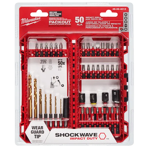 Ensemble de perceuses à percussion et d'entraînement Shockwave™ 50 pièces