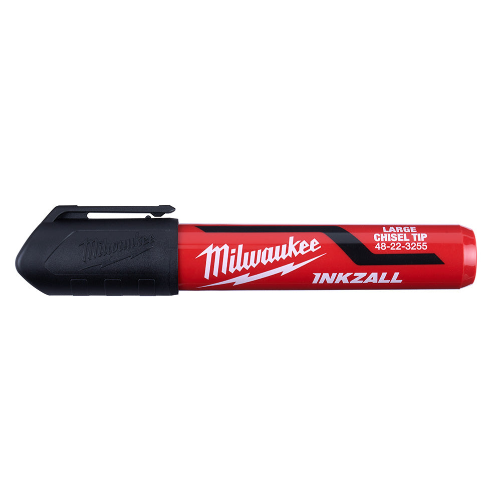 Inkzall™ Large Chisel Tip Black Marker, 3/pk