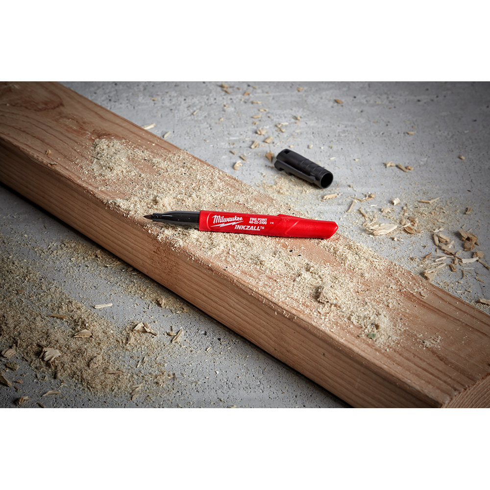 INKZALL™ 12PC Fine Point Black Marker