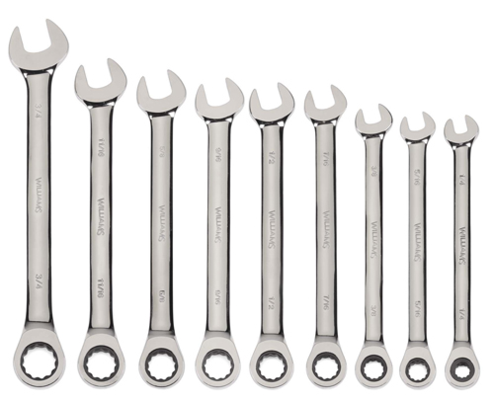 9 Piece Metric Combination Ratcheting Wrench Set JHWS-1120NRC