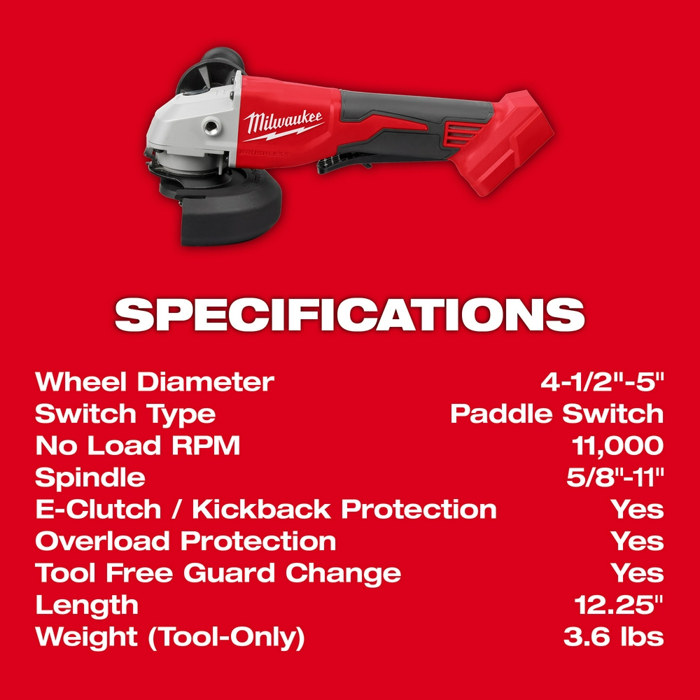 M18™ Brushless 4-1/2" / 5" Cut-Off Grinder Paddle Switch