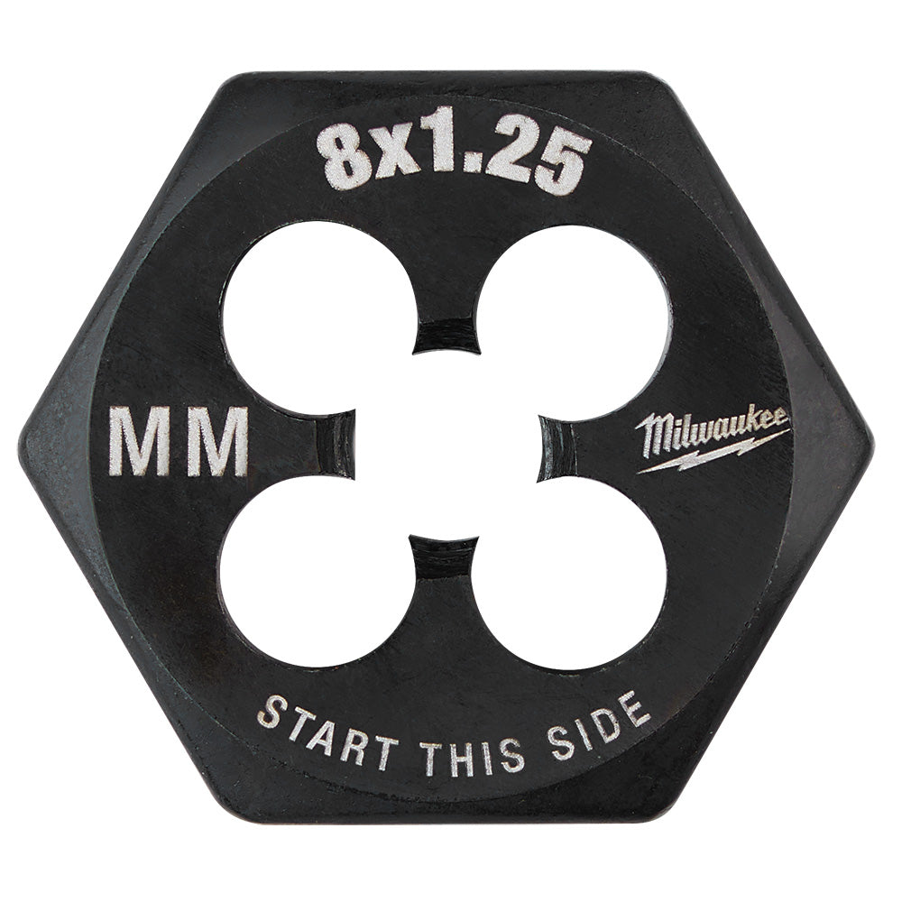 M8-1.25 mm 1-inch Hex Threading Die