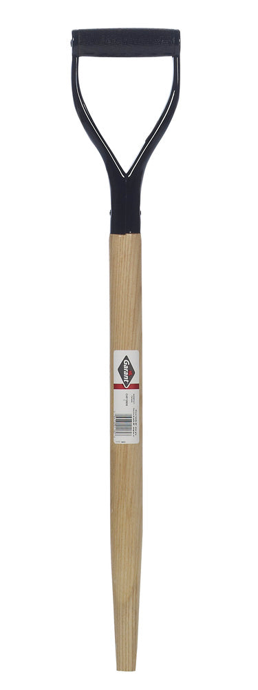 Manche, 28", pelle avec poignée en acier