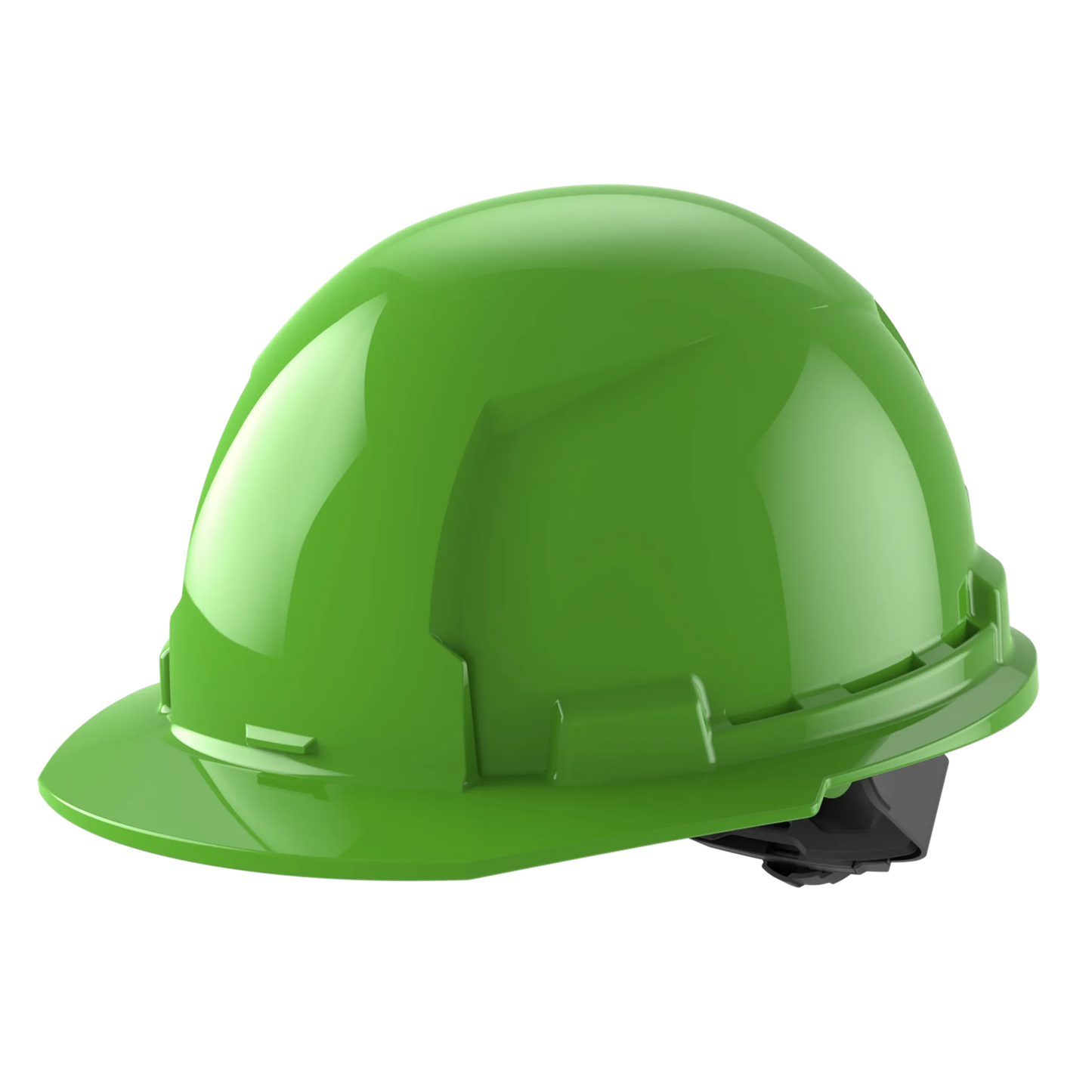 Bolt™ Front Brim Hard Hat White/4pt Ratcheting Suspension - Type 1, Class e, Green