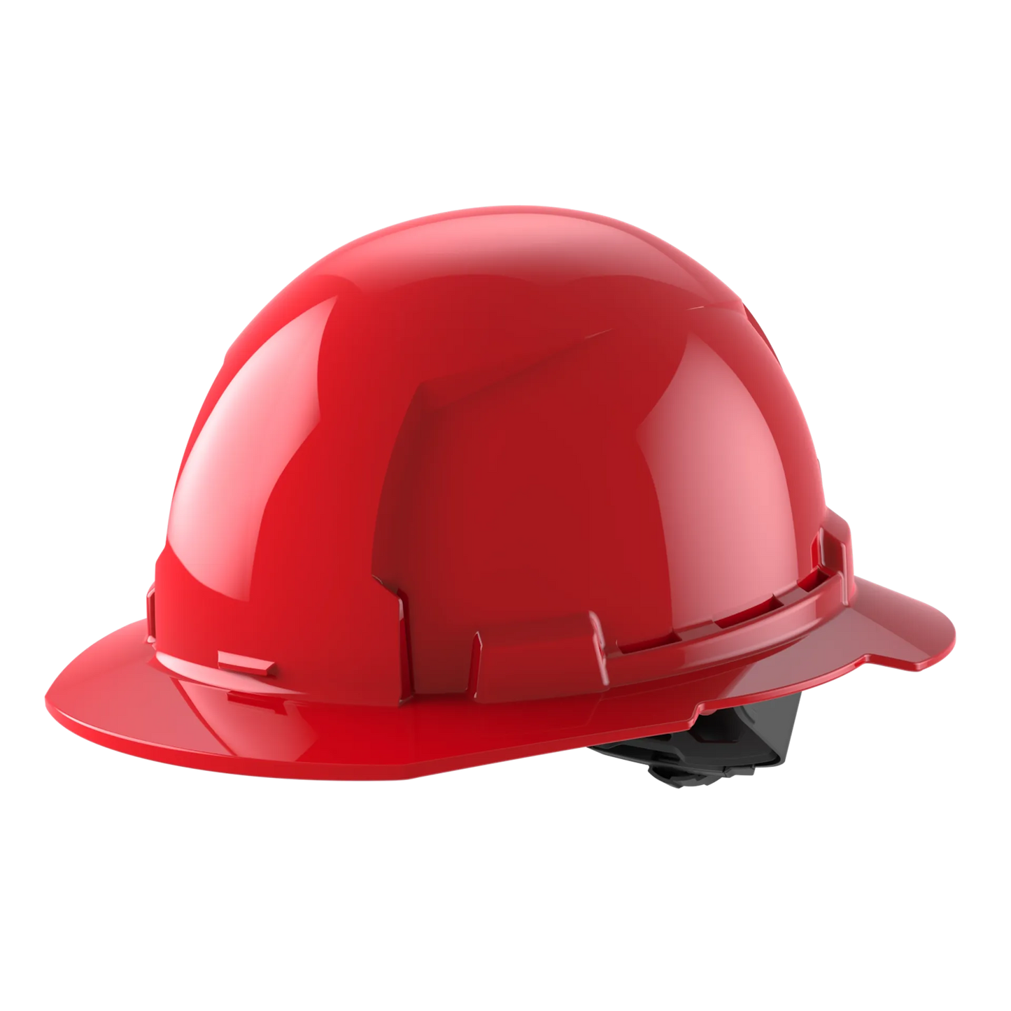 Bolt™ Full Brim Hard Hat White/4pt Ratcheting Suspension - Typ 1 Class e, Red