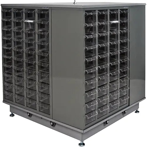 Armoire à pièces KPC-600, acier galvanisé, 40 tiroirs, 18-3/10" x 8-7/10" x 25-3/10", gris