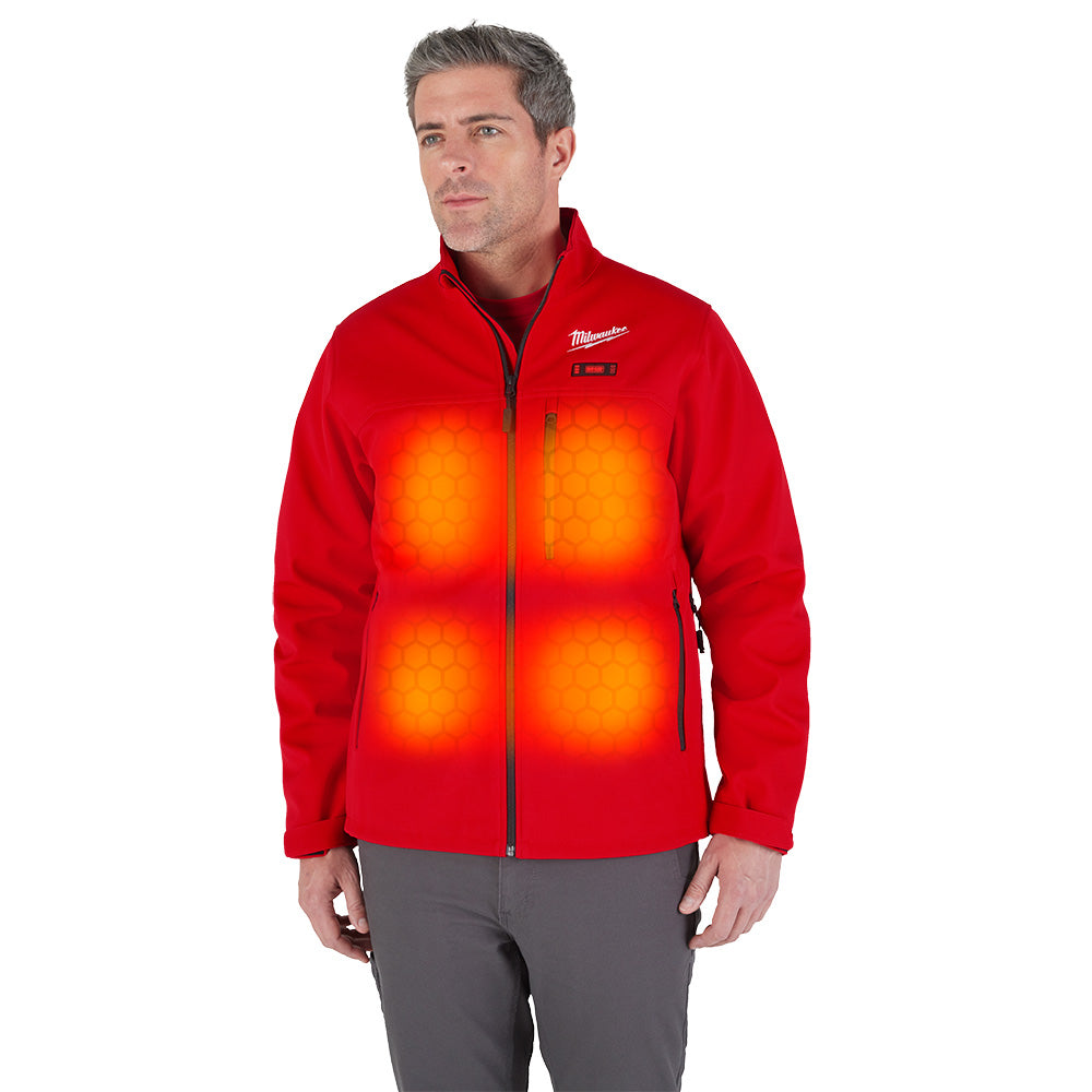 M12™ Heated Toughshell™ Jacket Kit, Red, Sz: M