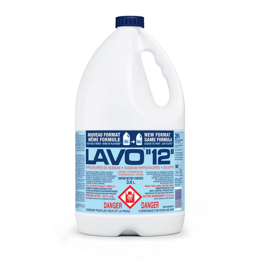 Eau de javel 12%, 3.6L, 6/CS