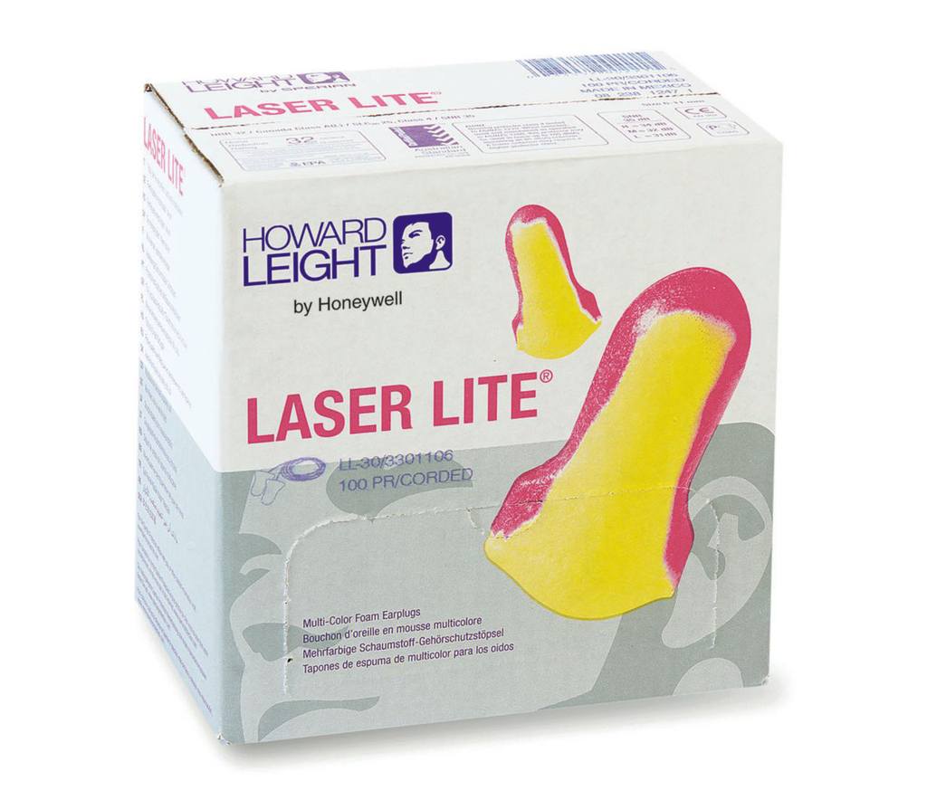 Honeywell Howard Leight Laser-Lite® Contoured T-Shape Polyurethane Foam Uncorded Earplugs, 200/bx
