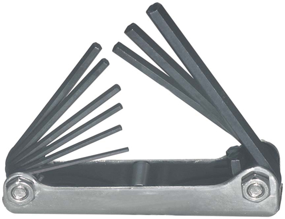 9 Piece SAE Folding Hex Key Set