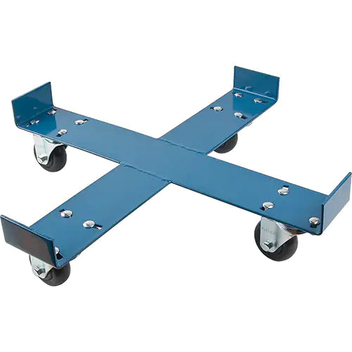 Roulant à barils, cadre en X, acier, capacité de 750 lb, diamètre de 24 po, roulettes en polyoléfine