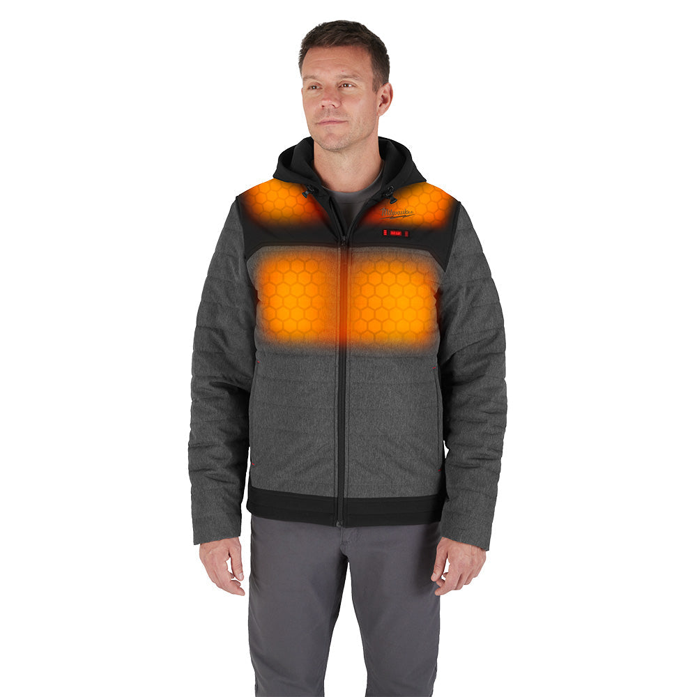 M12™ Heated Axis™ Jacket Kit, Gray, Sz: M