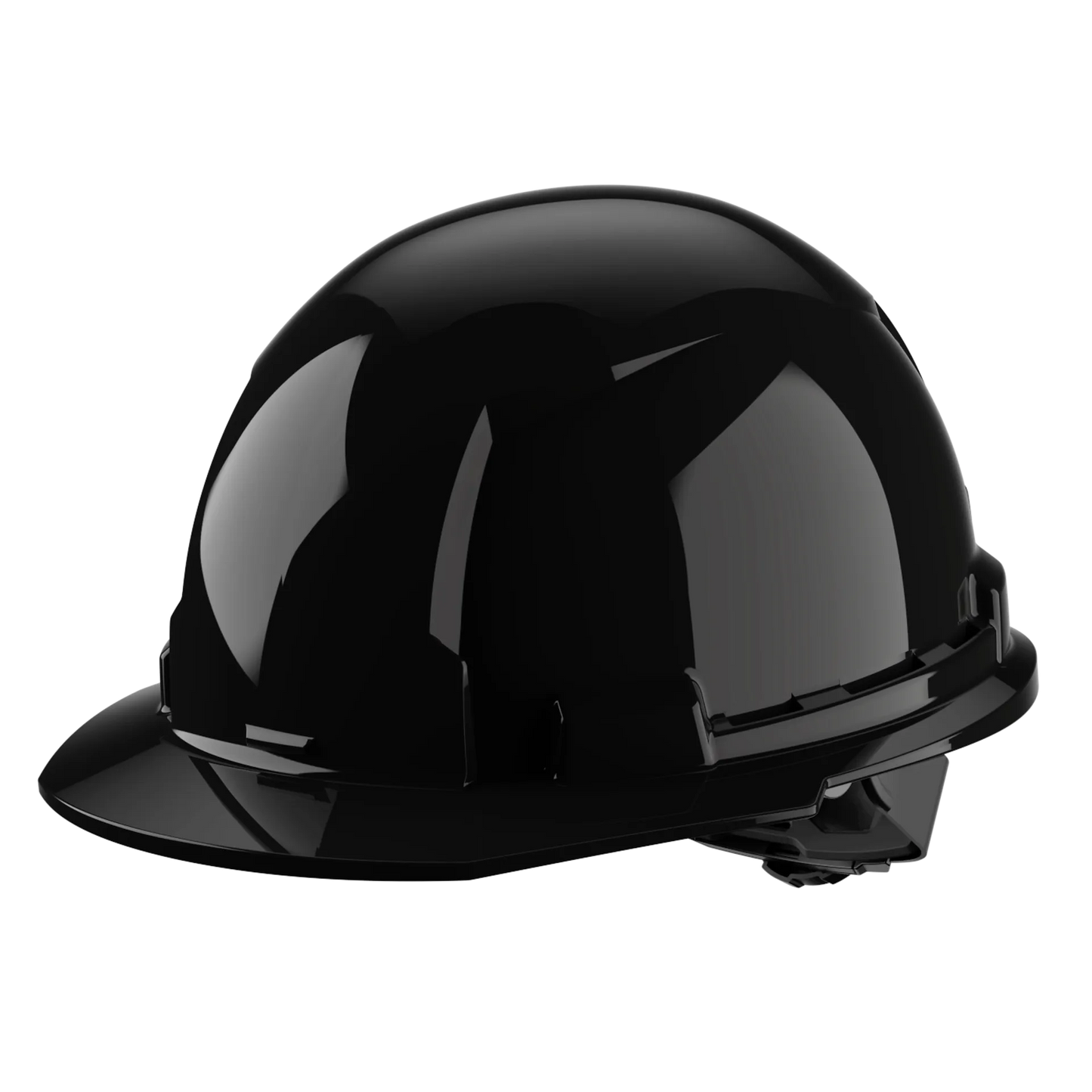 Bolt™ Front Brim Hard Hat White/4pt Ratcheting Suspension - Type 1, Class e, Black