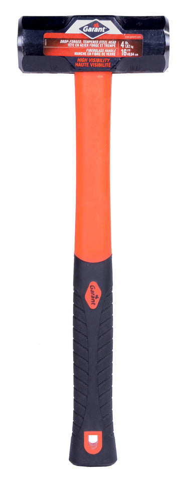 Marteau de forgeron, face dure, 4 lb, manche à poignée de sécurité de 16 po