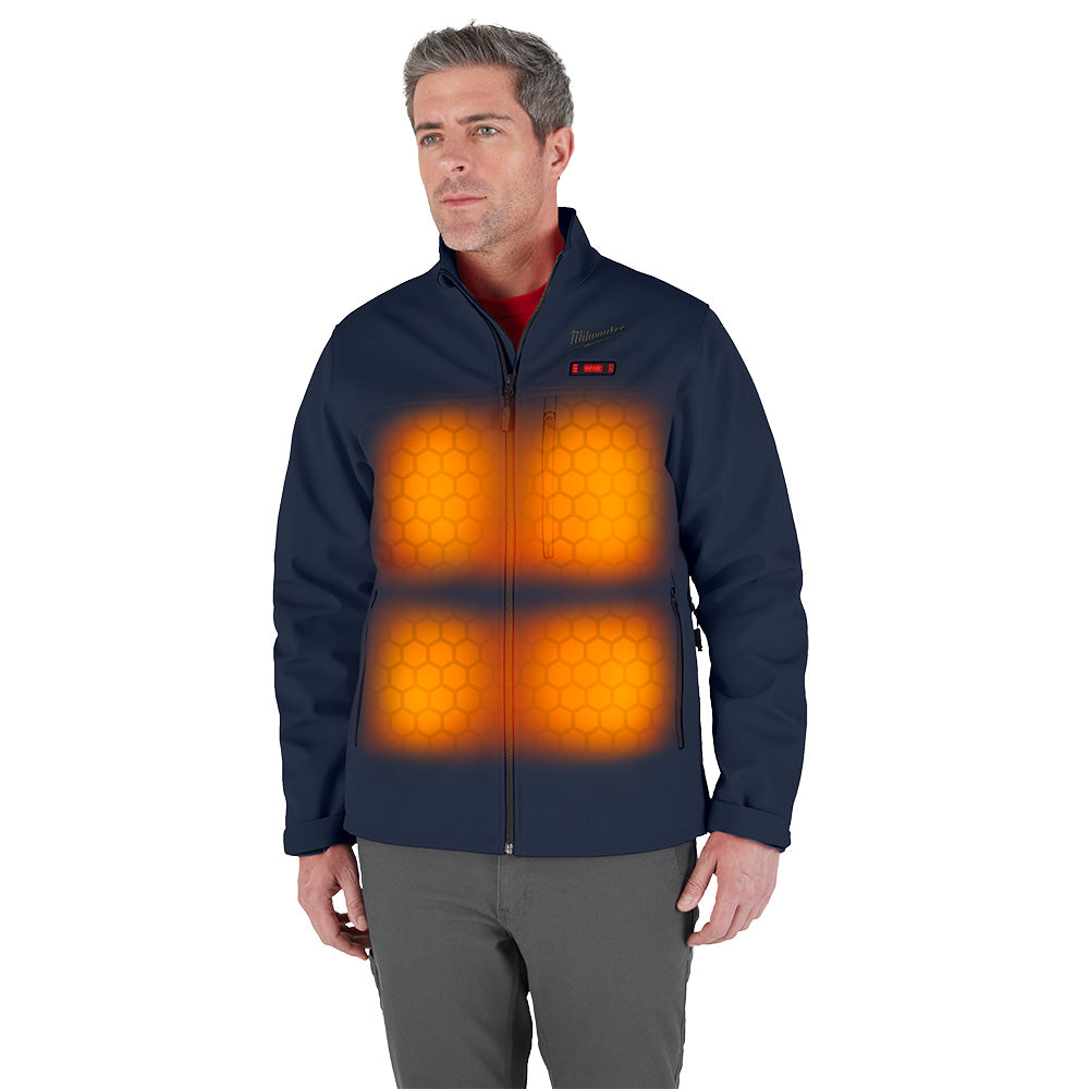 M12™ Heated Toughshell™ Jacket Kit, Blue, Sz:L